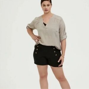 Torrid Harper - Taupe Textured Charmuse Pullover Blouse